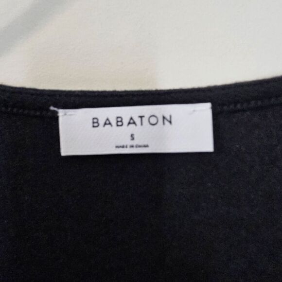 Babaton Artizia Gaudi Matte Long Sleeve Wrap Dress Style RSC1-8644-10 Women's Bl - Picture 2 of 4